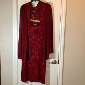 Red Maggie Barnes Women Red Skirt Suit